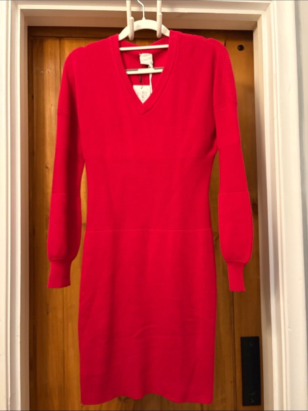 8 By Yoox Red 100% Cotton Mini Dress Size Medium NWT